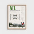 Planes Gone Wrong - ATL Airport Blueprint Poster