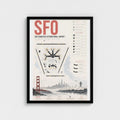 Planes Gone Wrong - SFO Airport Blueprint Poster